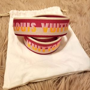 *Sold* Authentic Louis Vuitton Pink Jacquard Strap